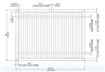 48X64.25英寸護(hù)欄推拉門(2寸)
